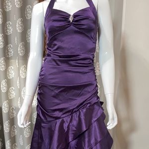 Purple formal wear prom dance dress size S